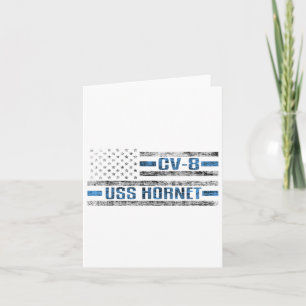 Uss Hornet Wwii Aircraft Carrier Cv-8 Us Army  Card