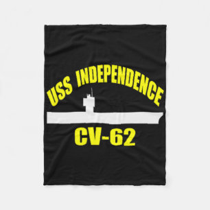 Uss Independence Cv-62 Aircraft Carrier Fathers Da Fleece Blanket