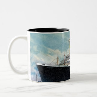USS Independence & SS Constitution Vintage Two-Tone Coffee Mug