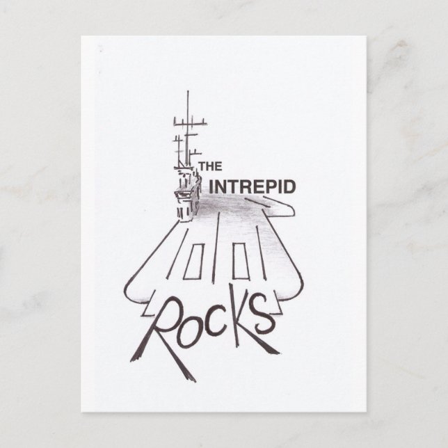 USS INTREPID post card (Front)
