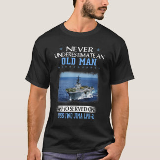USS Iwo Jima LPH2 Veterans Day Father Day  T-Shirt