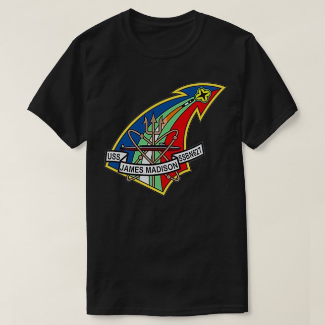 USS James Madison SSBN627  T-Shirt (Design Front)