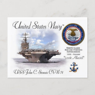 USS JOHN C. STENNIS CVN-74 CARRIER - Postcard