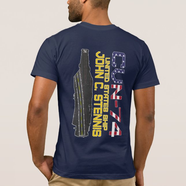 USS JOHN C. STENNIS CVN-74 T-Shirt (Back)