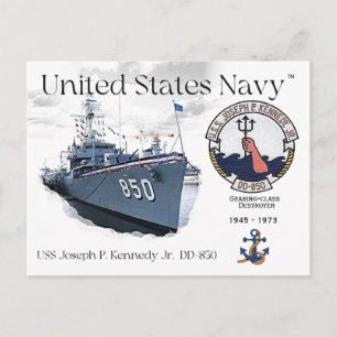USS JOSEPH P. KENNEDY JR. DD-850 DESTROYER POSTCARD