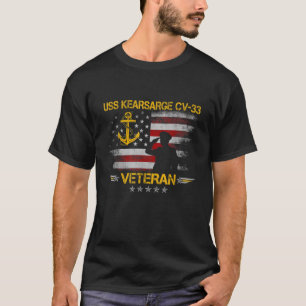 USS Kearsarge CV 33 Aircraft Carrier Veteran Flag T-Shirt