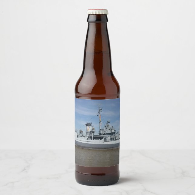 USS KIDD 661 Bottle Label (Front)