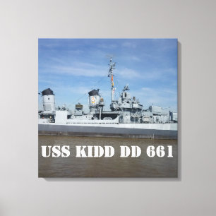 USS KIDD DD 661 Canvas Print