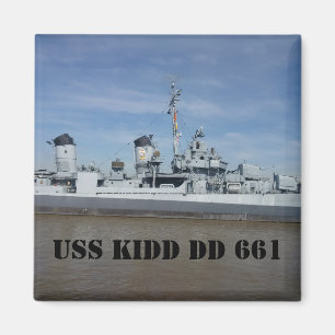 USS KIDD DD 661 Magnets