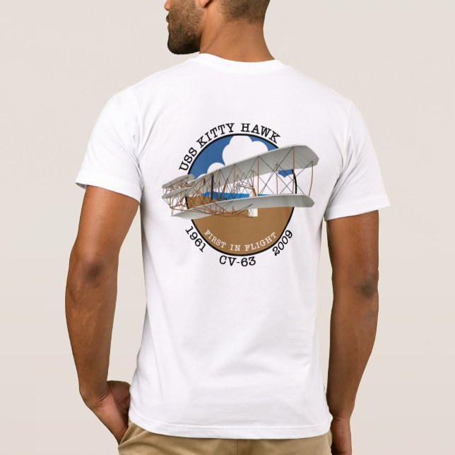 USS KITTY HAWK CV-63 1961-2009 T-SHIRT (Back)