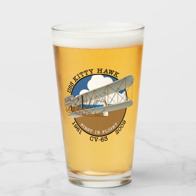 USS KITTY HAWK CV-63 1961-2009 TUMBLER (Front Filled)