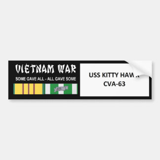 USS KITTY HAWK VIETNAM WAR VETERAN BUMPER STICKER