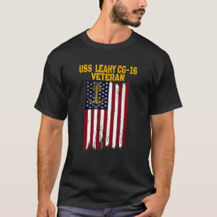 USS Leahy CG 16 Cruiser Veterans Day Father s Day T-Shirt