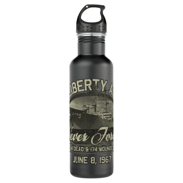 USS Liberty AGTR-5 1967  710 Ml Water Bottle (Front)