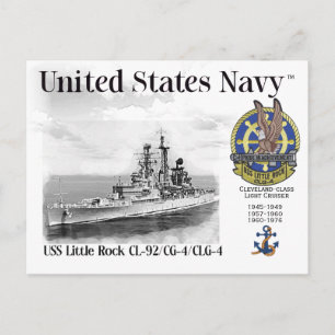 USS LITTLE ROCK CL-92/CG-4/CLG-4  Postcard