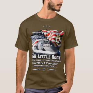 USS Little Rock LCS9 combat ship veterans T-Shirt