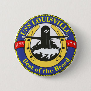 USS Louisville 6 Cm Round Badge