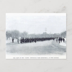 USS Maine at Fort Monroe Postcard