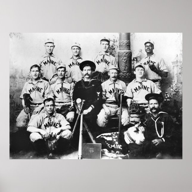 USS Maine Baseball Team, 1898 Poster (Front)