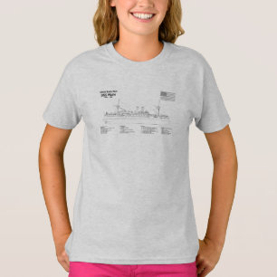 USS Maine - Ship Blueprint Plans SD T-Shirt