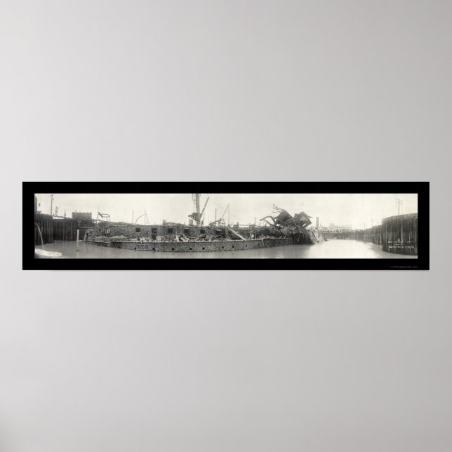 USS Maine Wreck 1911 Poster (Front)