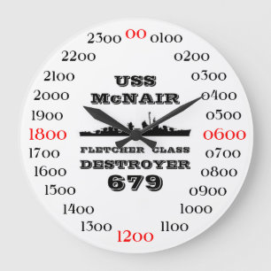 USS McNair (DD-679) Large Clock