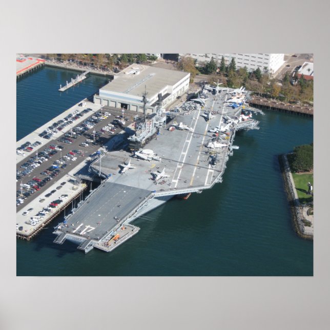 USS Midway Aerial Photo Poster (Front)