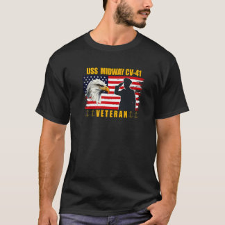 USS Midway Aircraft Carrier Veterans Day Father Gr T-Shirt