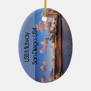 USS Midway Ceramic Tree Decoration