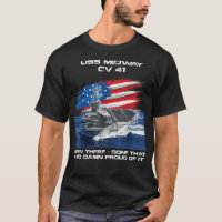 USS Midway CV 41 Aircraft Carrier Veteran USA Flag