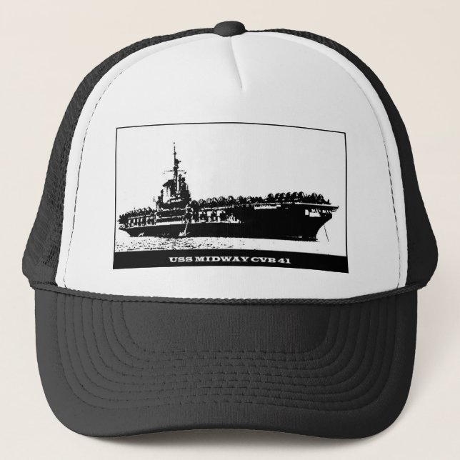 USS MIDWAY CVB-41, Navy Ship Trucker Hat (Front)