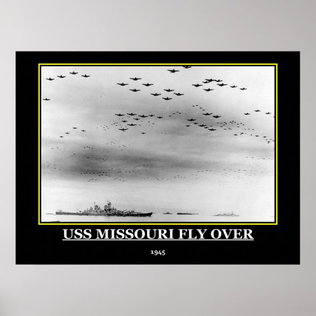 USS Missouri 1945 Vintage Poster print (Front)