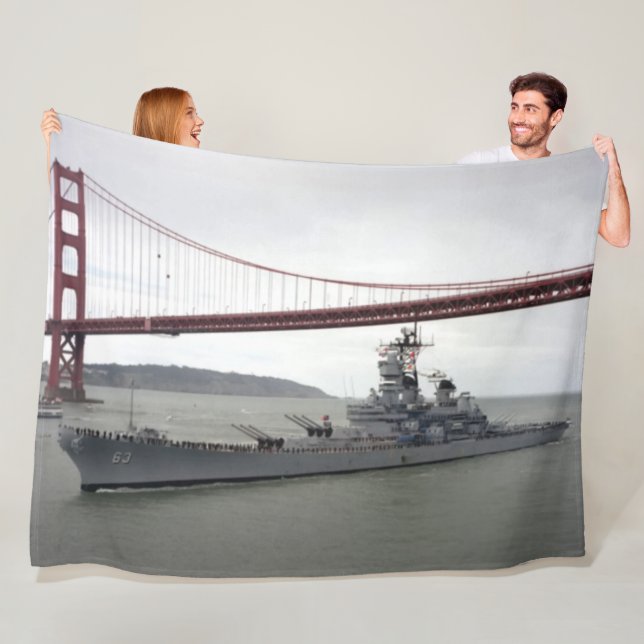 USS MISSOURI 3 FLEECE BLANKET (In Situ)