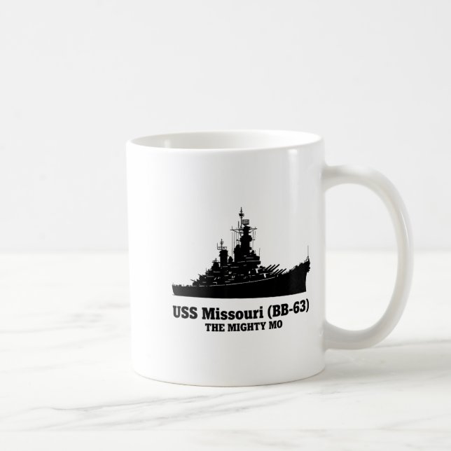 Uss Missouri Men Women Bb-63 Battleship Uss Missou Coffee Mug (Right)