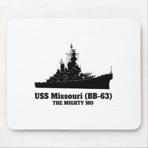 Uss Missouri Men Women Bb-63 Battleship Uss Missou Mouse Mat