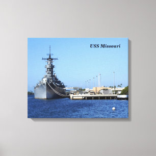 USS Missouri Wrapped  Canvas