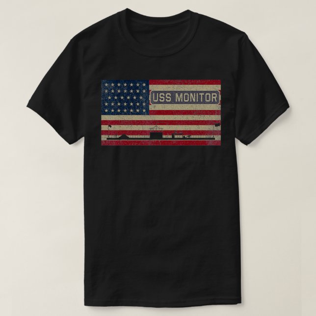 USS Monitor Ironclad Ship American Civil War Union T-Shirt (Design Front)