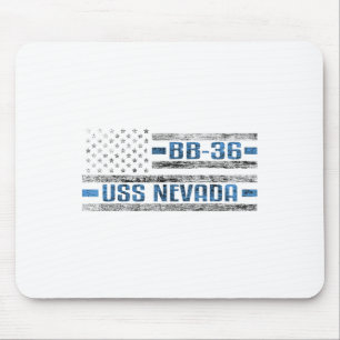 Uss Nevada Wwii Battleship Bb-36 Us Army Mouse Mat