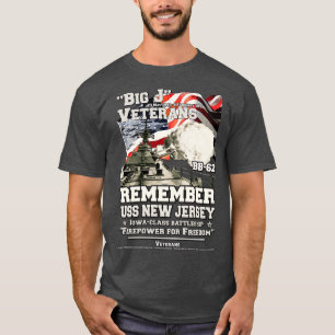 USS New Jersey BB62 US Navy Battleship Veterans T-Shirt
