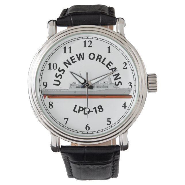 USS NEW ORLEANS, LPD-18, SAN ANTONIO   WATCH (Front)