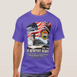 USS Newport News SSN750 submarine veterans T-Shirt