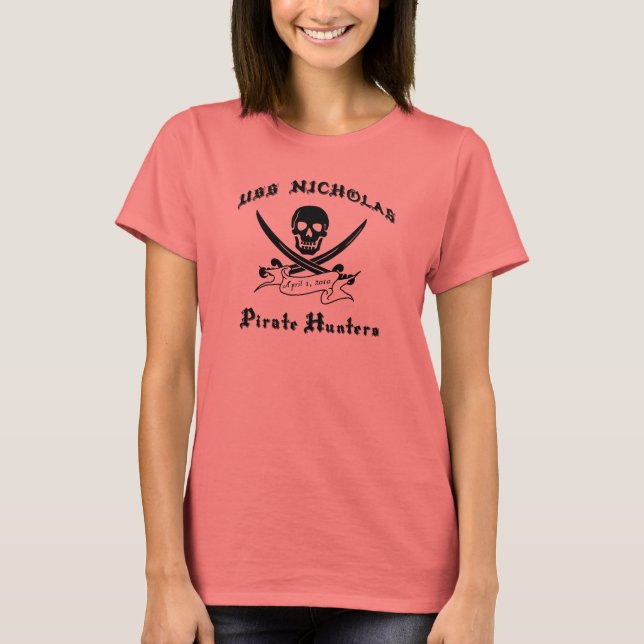 USS Nicholas Pirate Hunters Women's Shirt (Front)