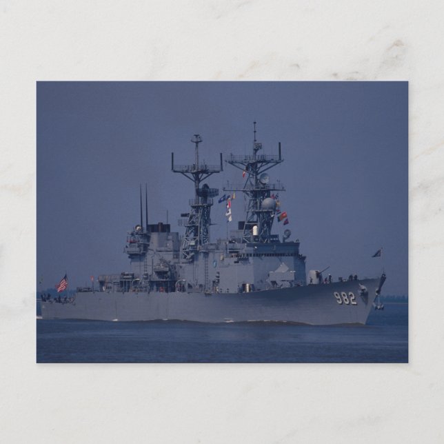 USS Nicholson", spruance class destroyer Postcard (Front)