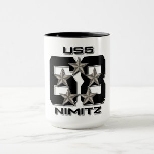 USS NIMITZ 5 STAR BLACK Mug