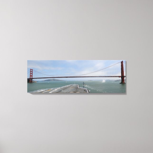 USS Nimitz at the Golden Gate Canvas Print (Front)