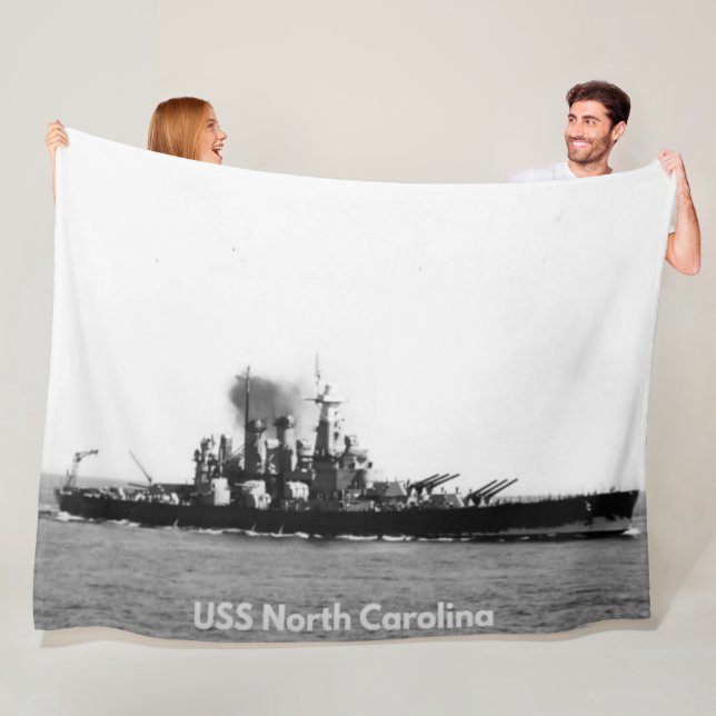 USS NORTH CAROLINA FLEECE BLANKET (In Situ)