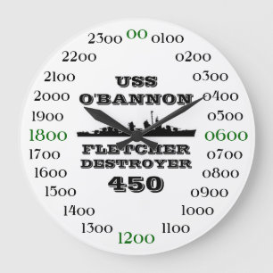 USS O'Bannon (DD-450) Large Clock