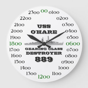 USS O'Hare (DD-889) Large Clock