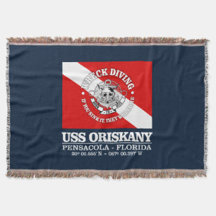 USS Oriskany (best wrecks) Throw Blanket