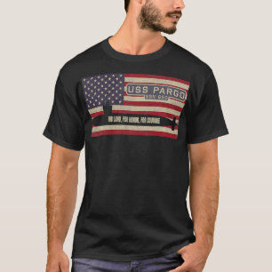 USS Pargo SSN650 Nuclear Submarine USA Flag  T-Shirt